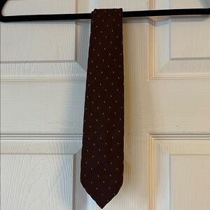 Christian Dior Brown Polka Dot Men's Tie